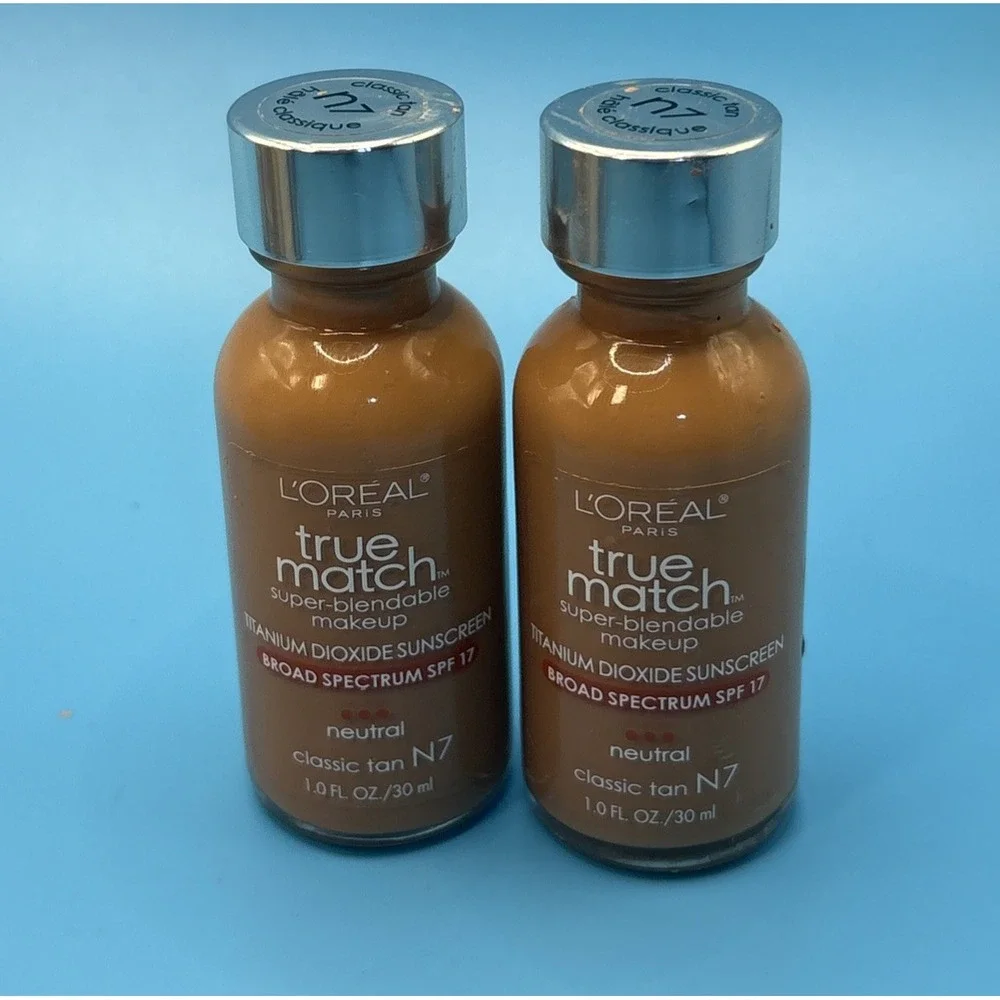 Loreal True Match Super Blendable Foundation N7 Classic Tan Neutral 2 Bottles